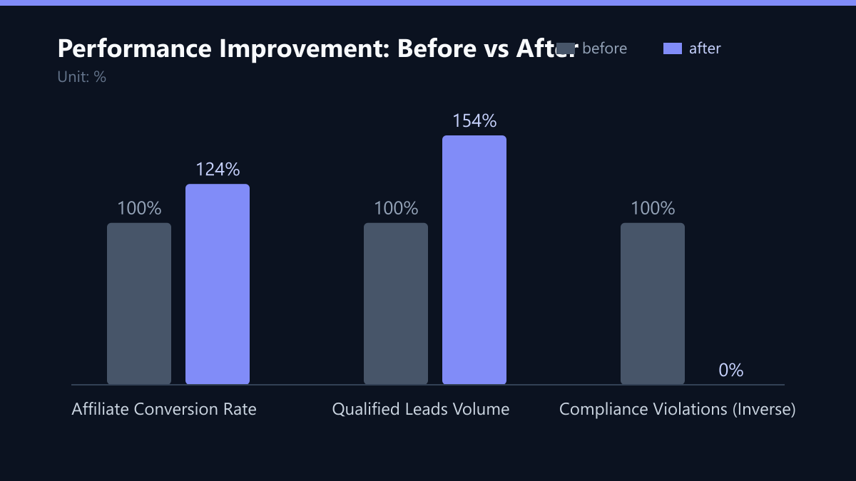 Performance Improvement: Before vs After: Vorher-Nachher-Vergleich der Kennzahlen in %